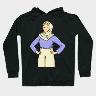 Woman Wearing Hijab Hoodie